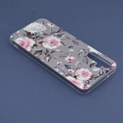 Husa de protectie Techsuit Marble Series compatibila cu Samsung Galaxy A14 5G, acoperire spate, Bloom of Ruth, Gray