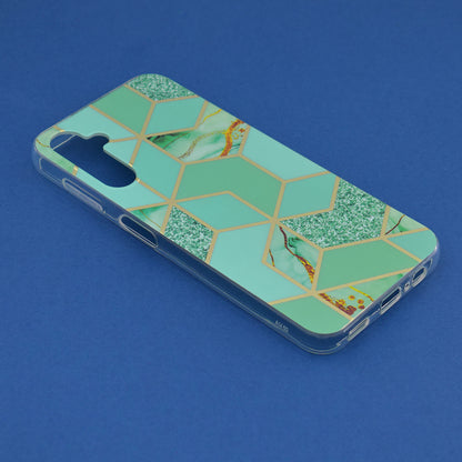 Husa de protectie Techsuit Marble Series compatibila cu Samsung Galaxy A14 5G, acoperire spate, Green Hex