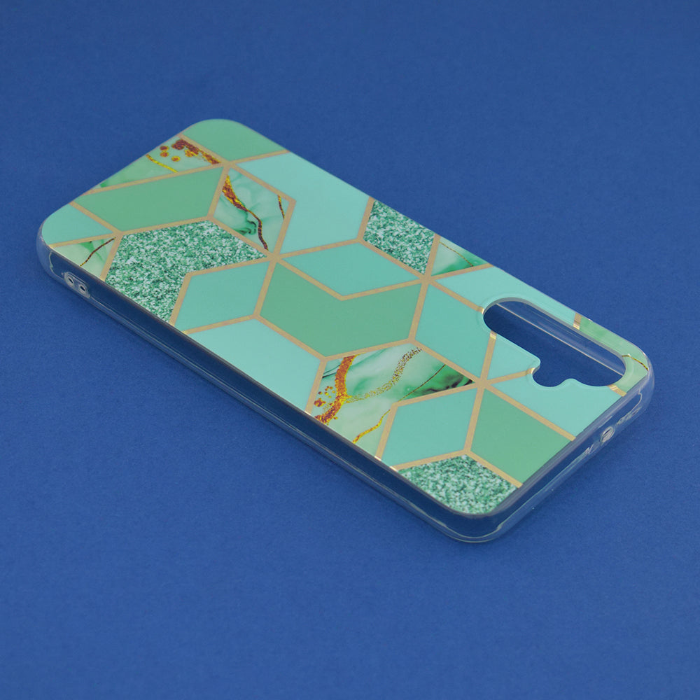 Husa de protectie Techsuit Marble Series compatibila cu Samsung Galaxy A14 5G, acoperire spate, Green Hex