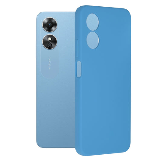 Husa de protectie Techsuit Soft Edge Silicone compatibila cu Oppo A17, acoperire spate, albastru deschis