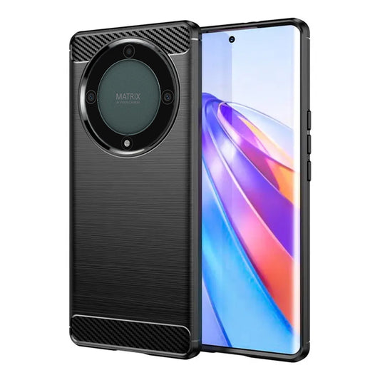 Husa de protectie Techsuit Carbon Siliconecompatibila cu Honor Magic5 Lite, acoperire spate, negru