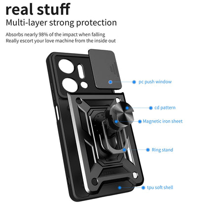 Husa de protectie Techsuit CamShield Series compatibila cu Honor X7a, acoperire spate, negru