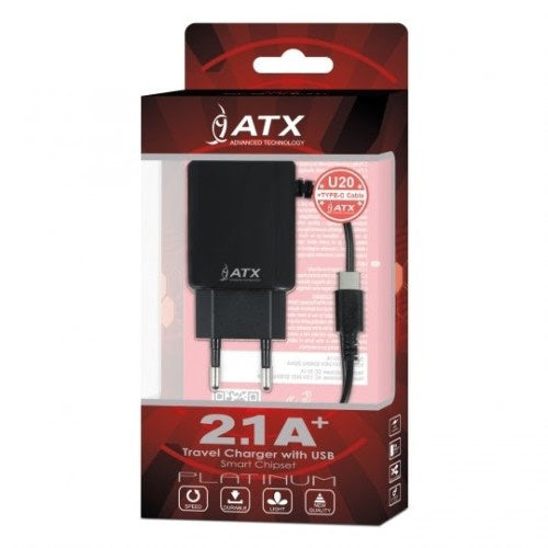 Incarcator 2.1A cu Mufa Tip C (Negru) ATX