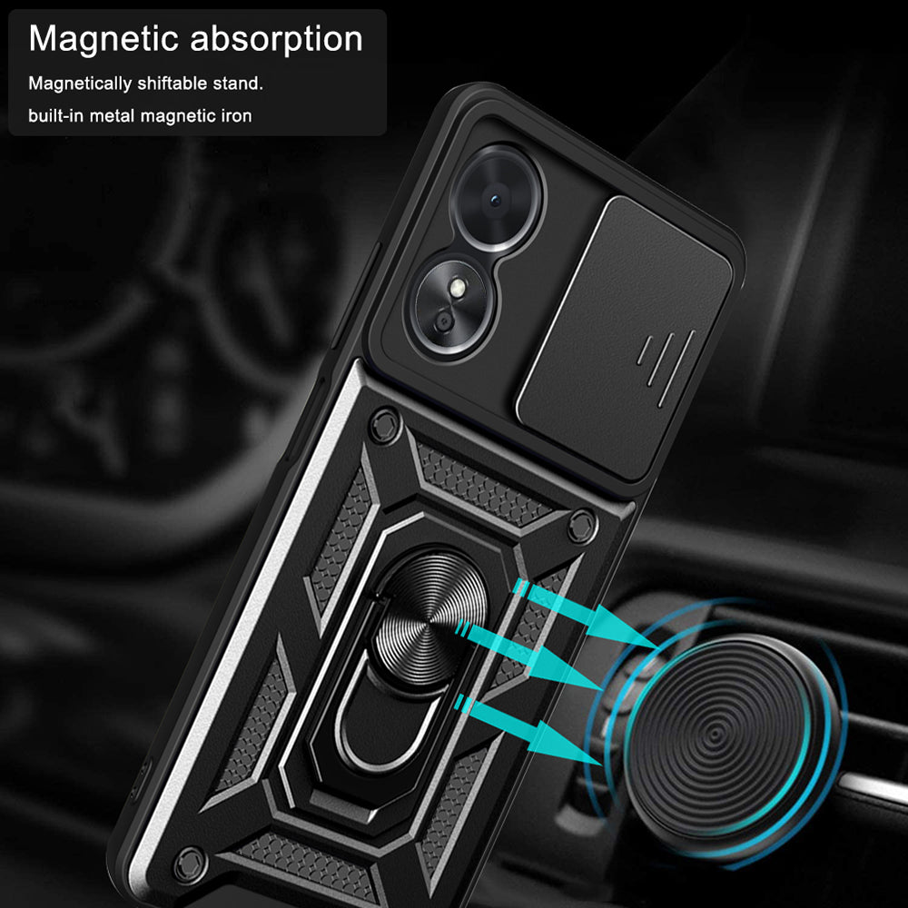 Husa de protectie Techsuit CamShield Series compatibila cu Oppo A78 5G, acoperire spate, negru