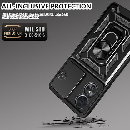 Husa de protectie Techsuit CamShield Series compatibila cu Oppo A58 5G, acoperire spate, negru