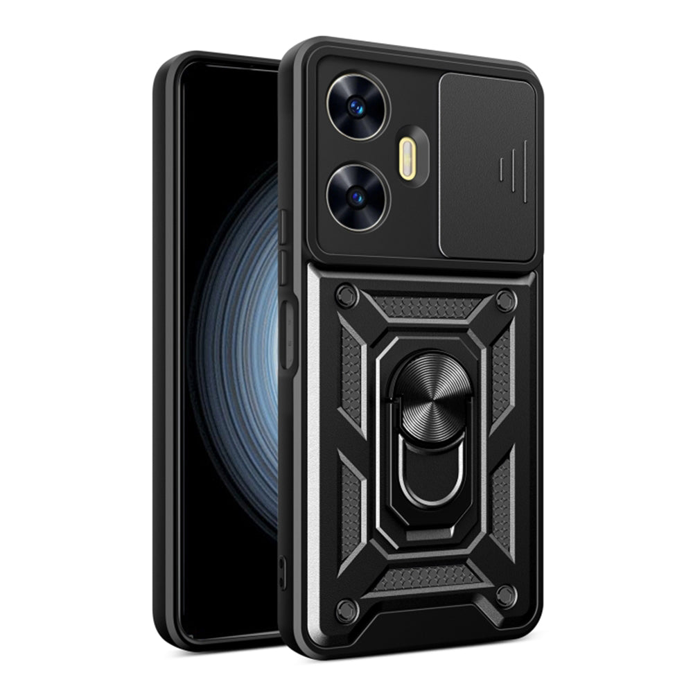 Husa de protectie Techsuit CamShield Series compatibila cu Realme C55, acoperire spate, negru