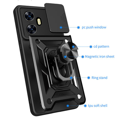 Husa de protectie Techsuit CamShield Series compatibila cu Realme C55, acoperire spate, negru