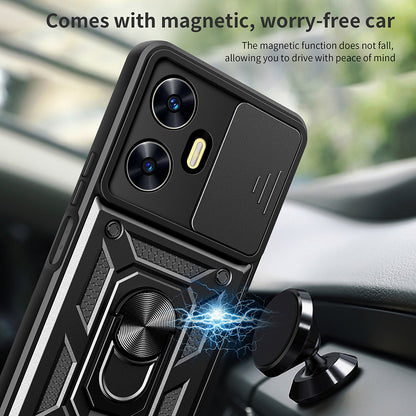 Husa de protectie Techsuit CamShield Series compatibila cu Realme C55, acoperire spate, negru