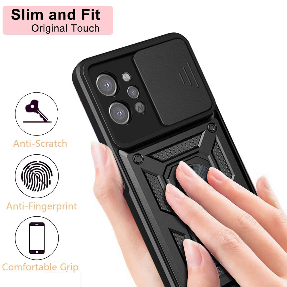 Husa de protectie Techsuit CamShield Series compatibila cu Realme C31, acoperire spate, negru