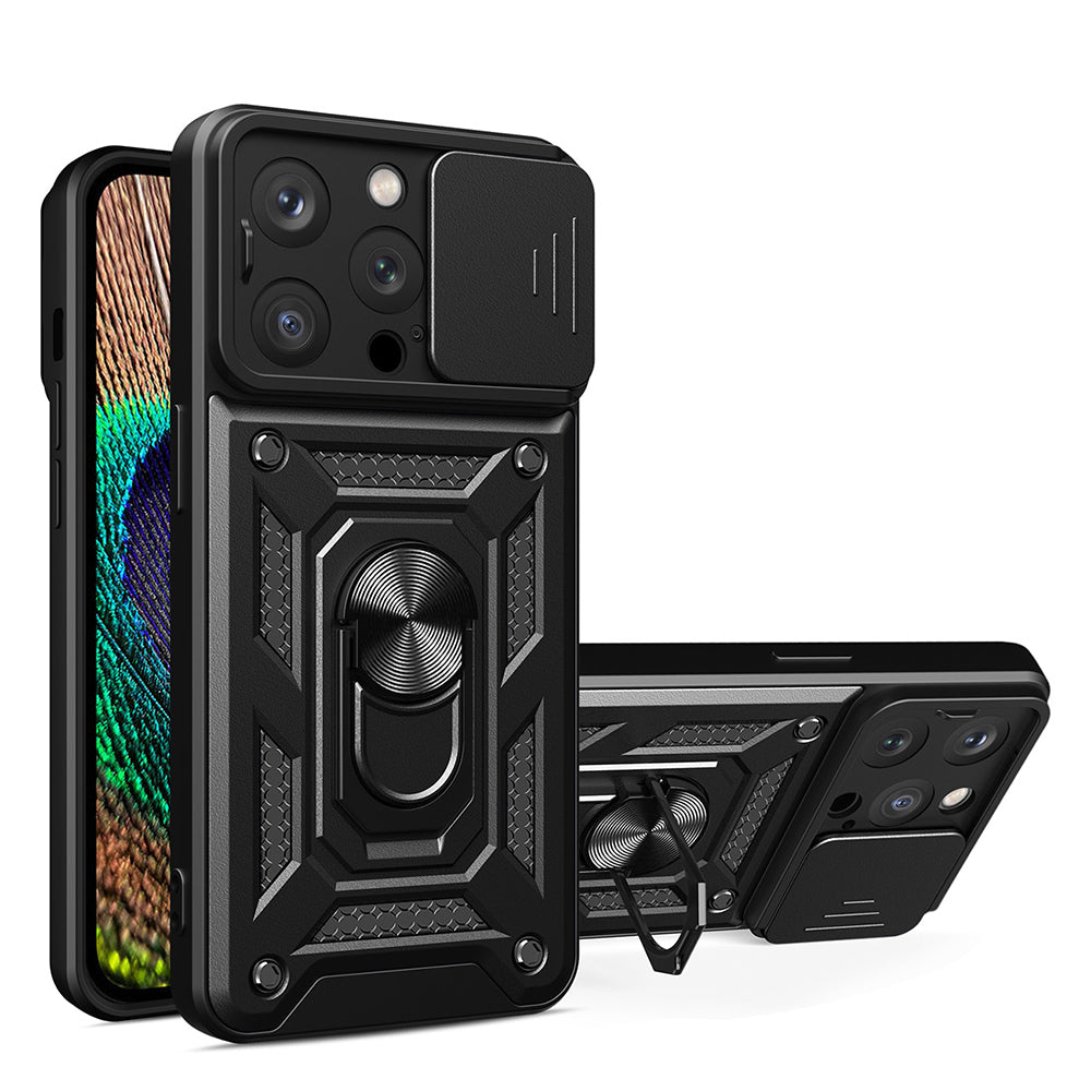 Husa de protectie Techsuit CamShield Series compatibila cu Apple iPhone 14 Pro, acoperire spate, negru