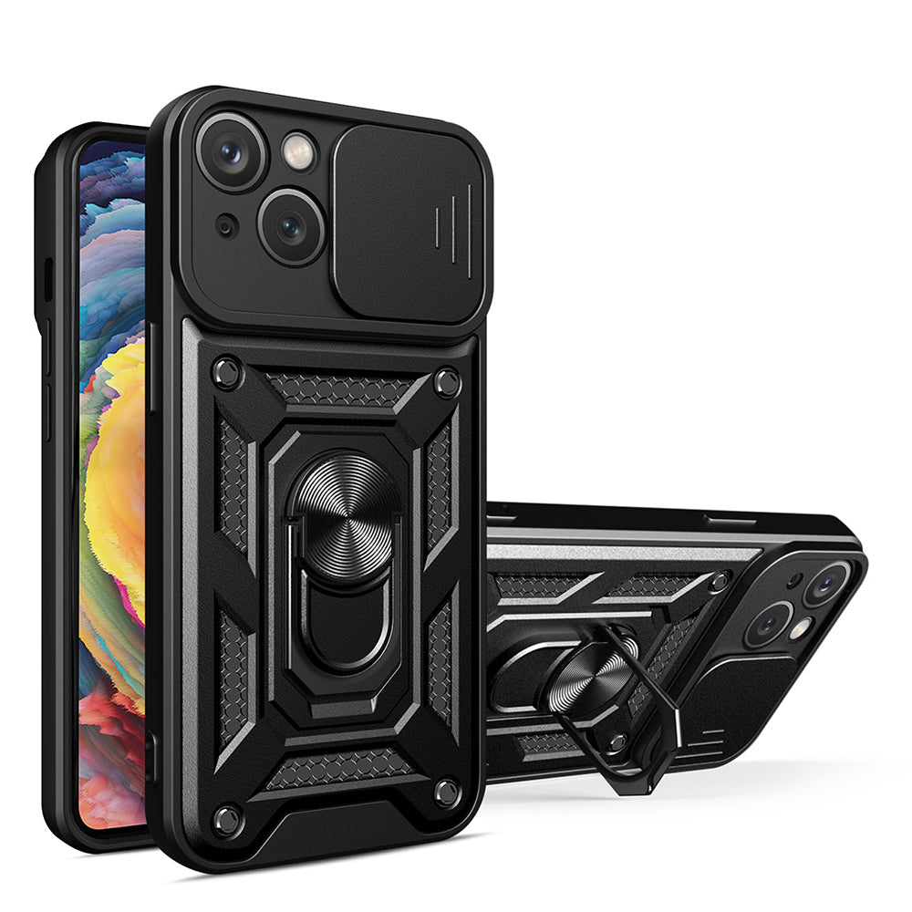 Husa de protectie Techsuit CamShield Series compatibila cu Apple iPhone 14, acoperire spate, negru