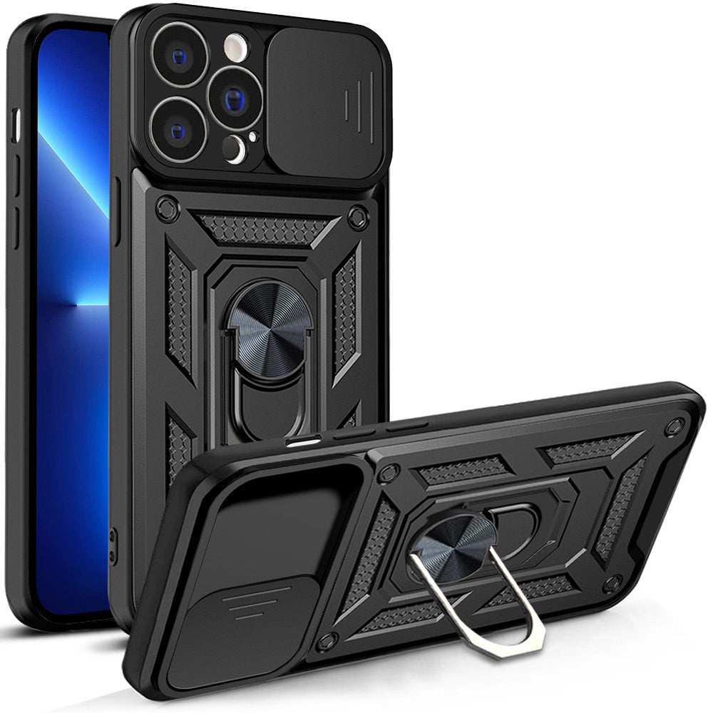 Husa de protectie Techsuit CamShield Series compatibila cu Apple iPhone 13 Pro Max, acoperire spate, negru