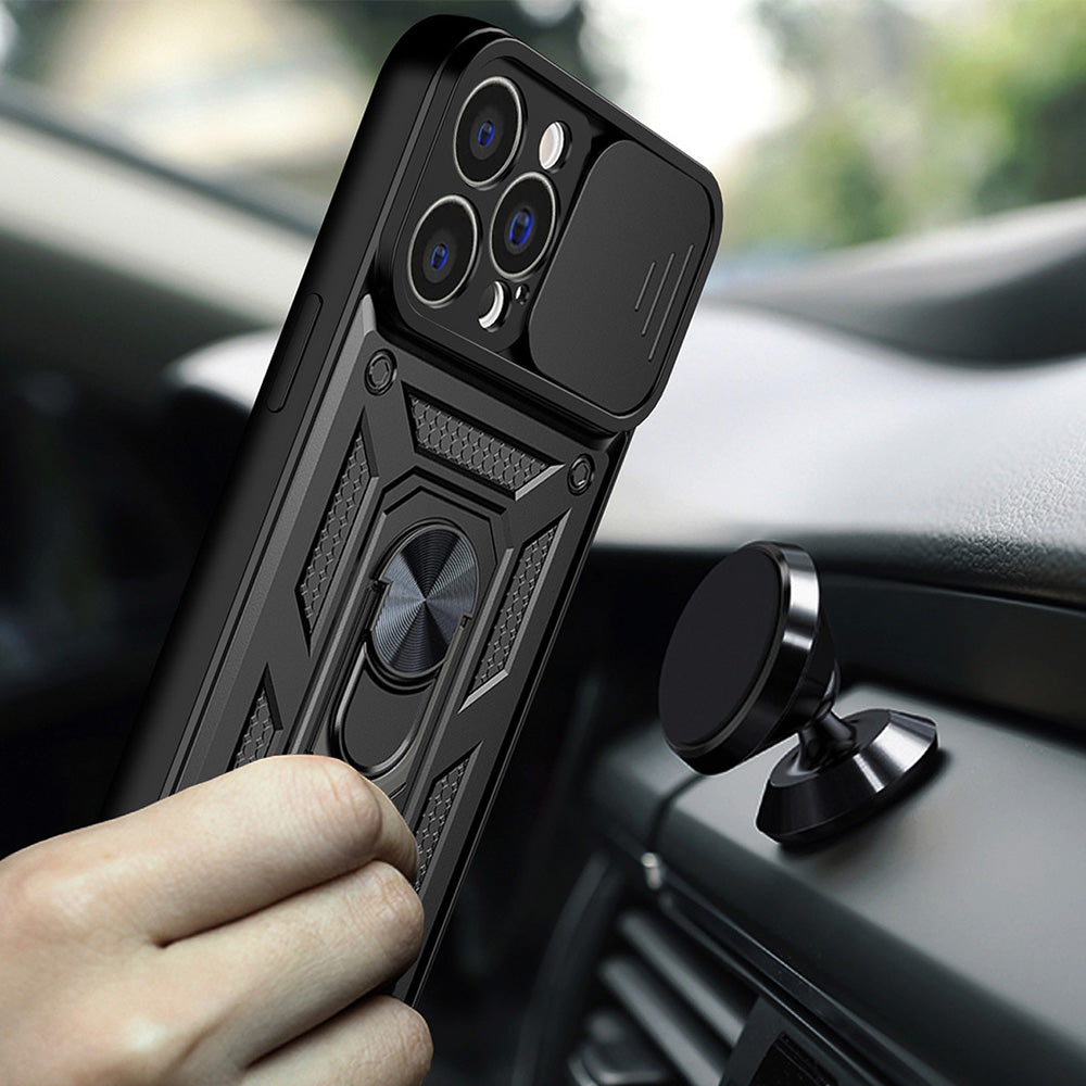 Husa de protectie Techsuit CamShield Series compatibila cu Apple iPhone 13 Pro Max, acoperire spate, negru