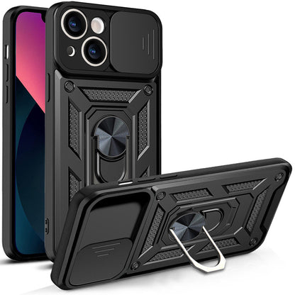 Husa de protectie Techsuit CamShield Series compatibila cu Apple iPhone 13, acoperire spate, negru