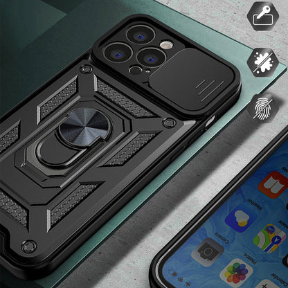 Husa de protectie Techsuit CamShield Series compatibila cu Apple iPhone 13, acoperire spate, negru