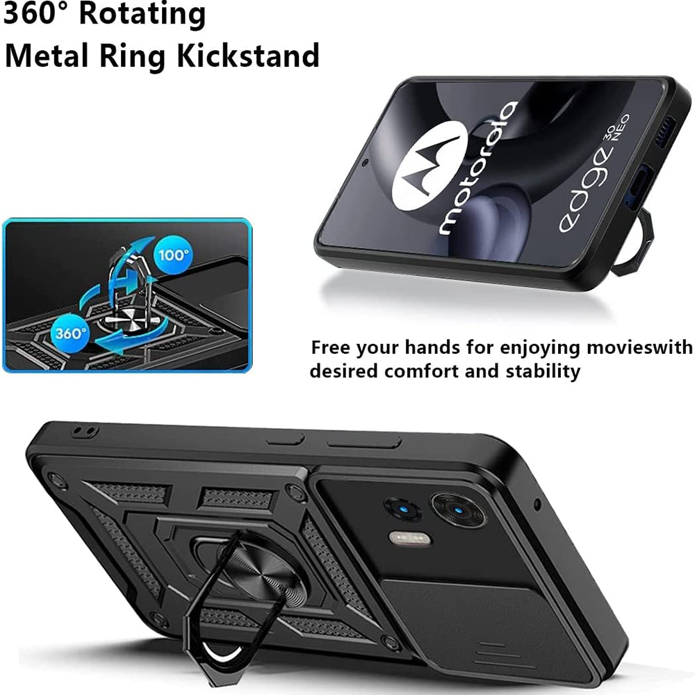 Husa de protectie Techsuit CamShield Series compatibila cu Motorola Edge 30 Neo, acoperire spate, negru