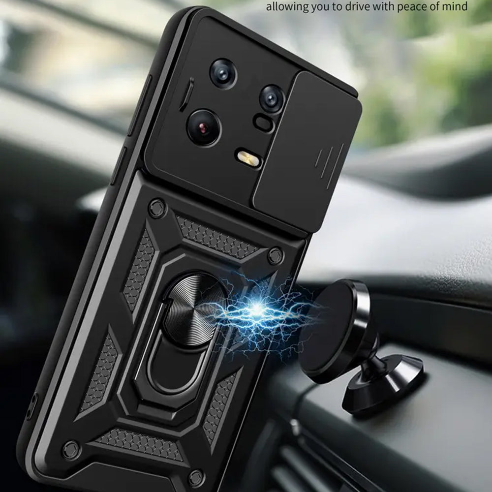 Husa de protectie Techsuit CamShield Series compatibila cu Xiaomi 13 Pro, acoperire spate, negru