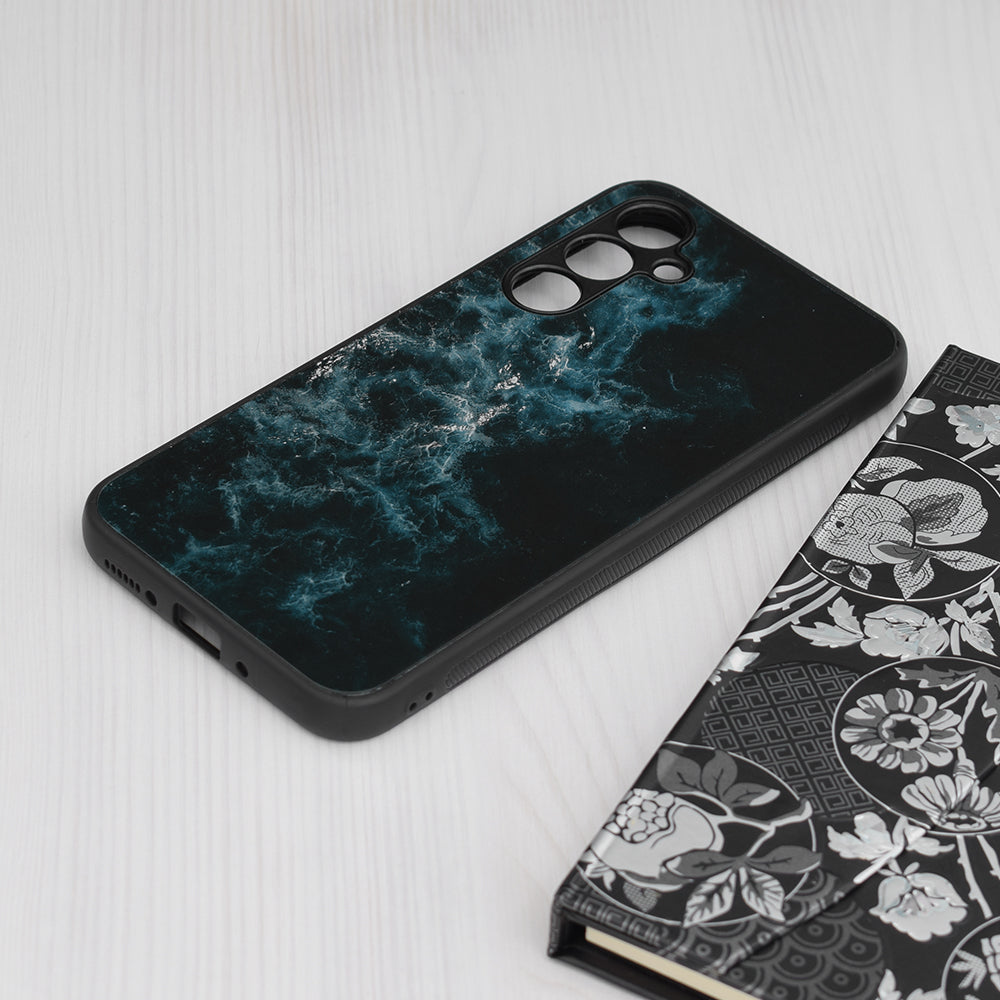 Husa de protectie Techsuit Glaze Series compatibila cu Samsung Galaxy A54, acoperire spate, Blue Nebula