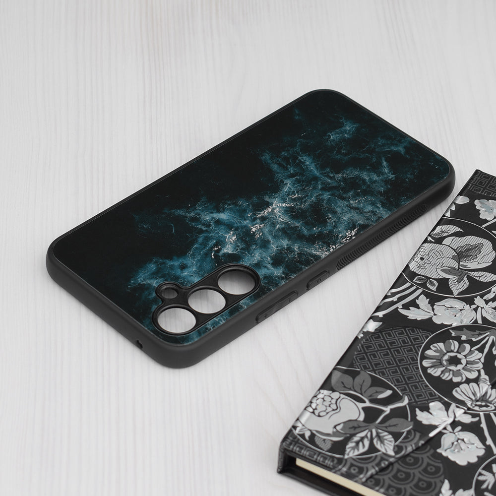 Husa de protectie Techsuit Glaze Series compatibila cu Samsung Galaxy A54, acoperire spate, Blue Nebula