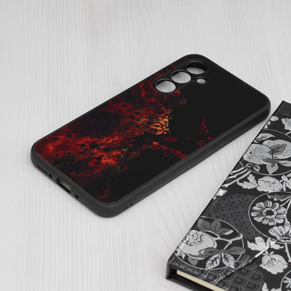 Husa de protectie Techsuit Glaze Series compatibila cu Samsung Galaxy A54, acoperire spate, Red Nebula
