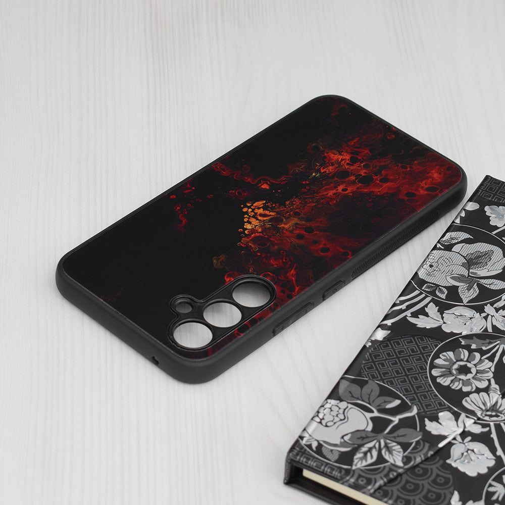 Husa de protectie Techsuit Glaze Series compatibila cu Samsung Galaxy A54, acoperire spate, Red Nebula