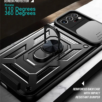 Husa de protectie Techsuit CamShield Series compatibila cu Samsung Galaxy Note 20 Ultra, acoperire spate, negru