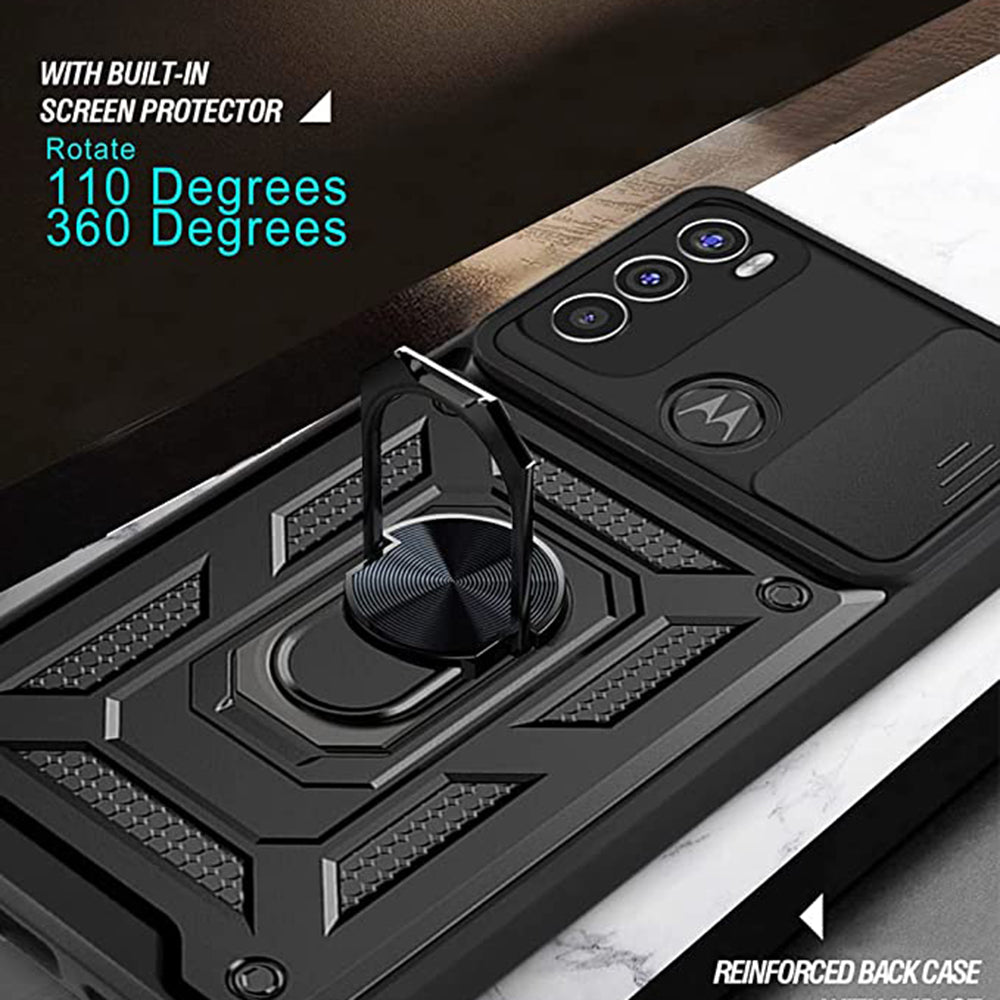 Husa de protectie Techsuit CamShield Series compatibila cu Motorola Moto E40, acoperire spate, negru