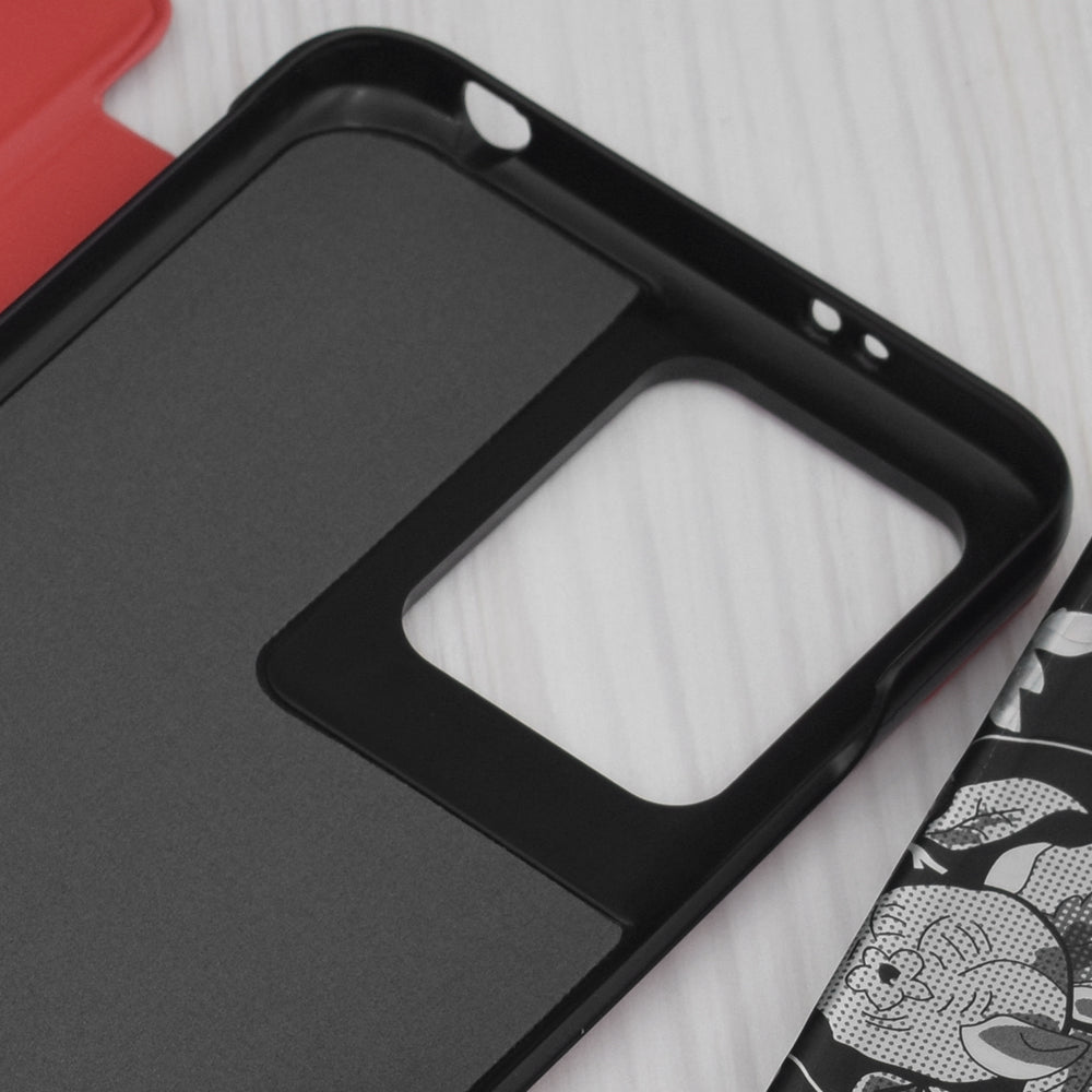 Husa de protectie Techsuit eFold Series compatibila cu Xiaomi Redmi Note 13 4G, acoperire spate, rosu