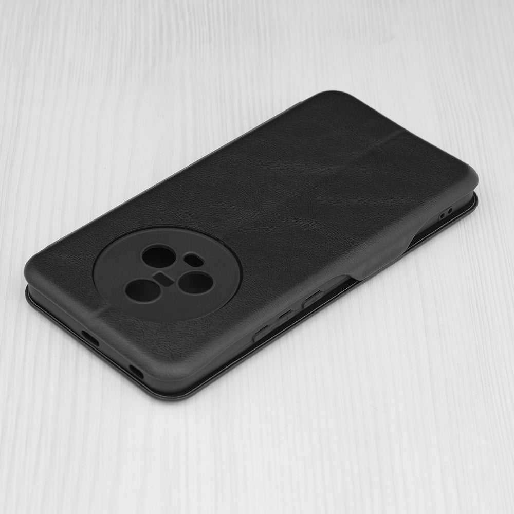 Husa de protectie Techsuit Safe Wallet Plus compatibila cu Honor 90 SMART, acoperire spate, negru