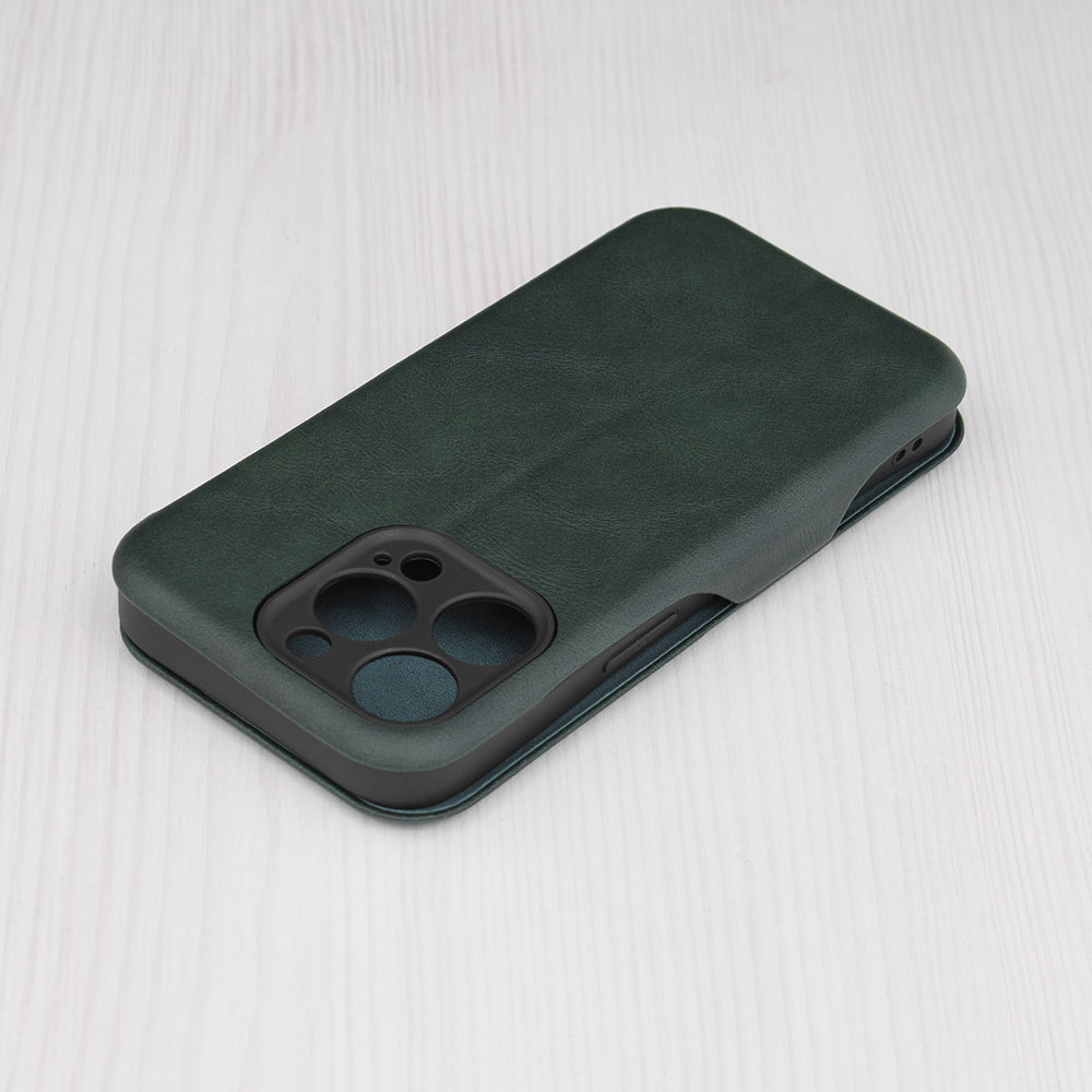 Husa de protectie Techsuit Safe Wallet Plus compatibila cu Apple iPhone 14 Pro, acoperire spate, verde