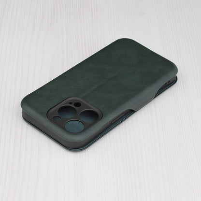 Husa de protectie Techsuit Safe Wallet Plus compatibila cu Apple iPhone 14 Pro, acoperire spate, verde