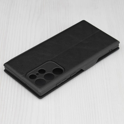 Husa de protectie Techsuit Safe Wallet Plus compatibila cu Samsung Galaxy S22 Ultra 5G, acoperire spate, negru