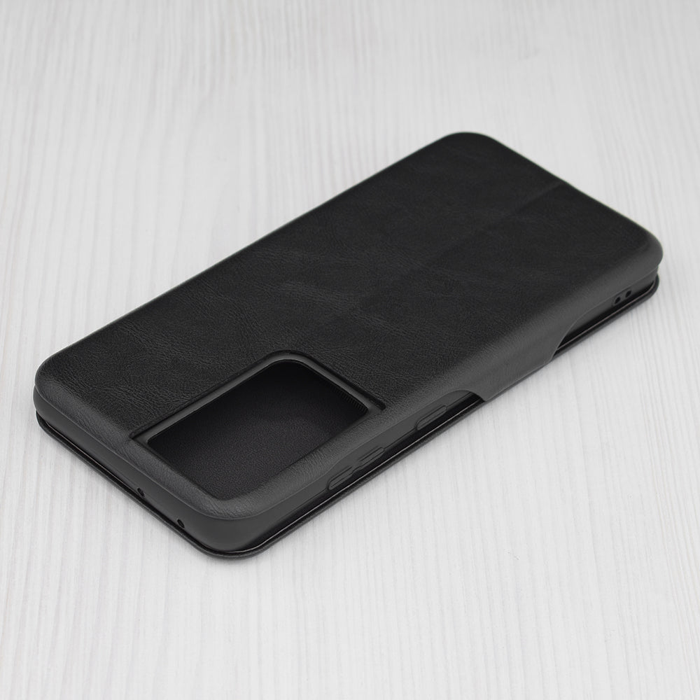 Husa de protectie Techsuit Safe Wallet Plus compatibila cu Samsung Galaxy S21 Ultra 5G, acoperire spate, negru