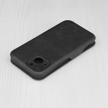 Husa de protectie Techsuit Safe Wallet Plus compatibila cu Apple iPhone 14, acoperire spate, negru