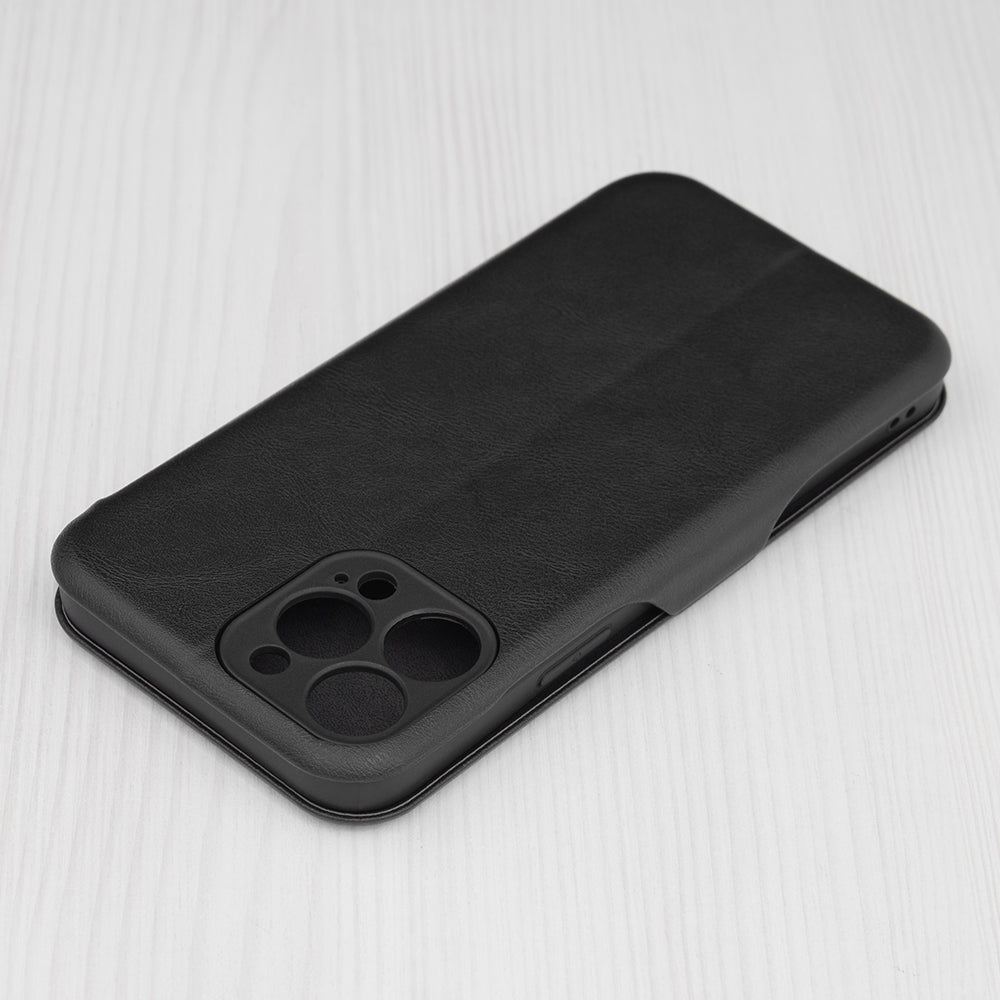 Husa de protectie Techsuit Safe Wallet Plus compatibila cu Apple iPhone 13 Pro Max, acoperire spate, negru