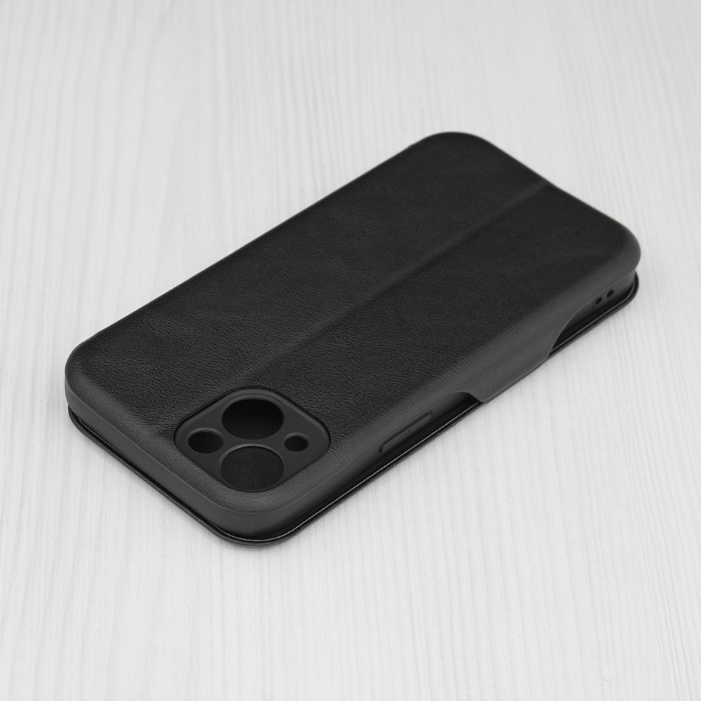 Husa de protectie Techsuit Safe Wallet Plus compatibila cu Apple iPhone 13, acoperire spate, negru