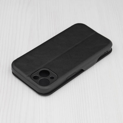 Husa de protectie Techsuit Safe Wallet Plus compatibila cu Apple iPhone 13, acoperire spate, negru