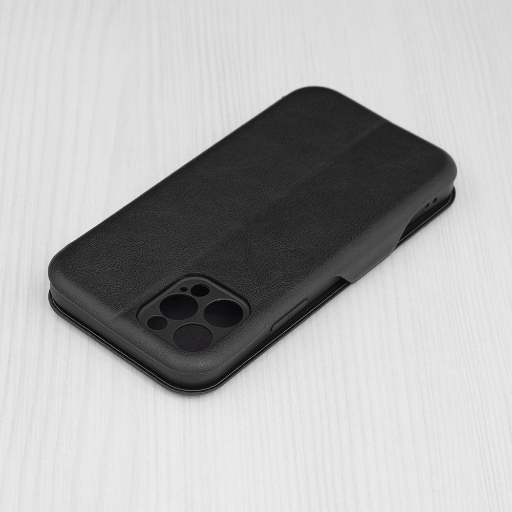Husa de protectie Techsuit Safe Wallet Plus compatibila cu Apple iPhone 12 Pro, acoperire spate, negru
