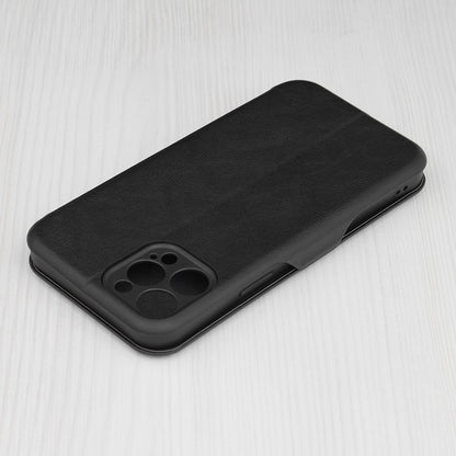 Husa de protectie Techsuit Safe Wallet Plus compatibila cu Apple iPhone 12 Pro Max, acoperire spate, negru