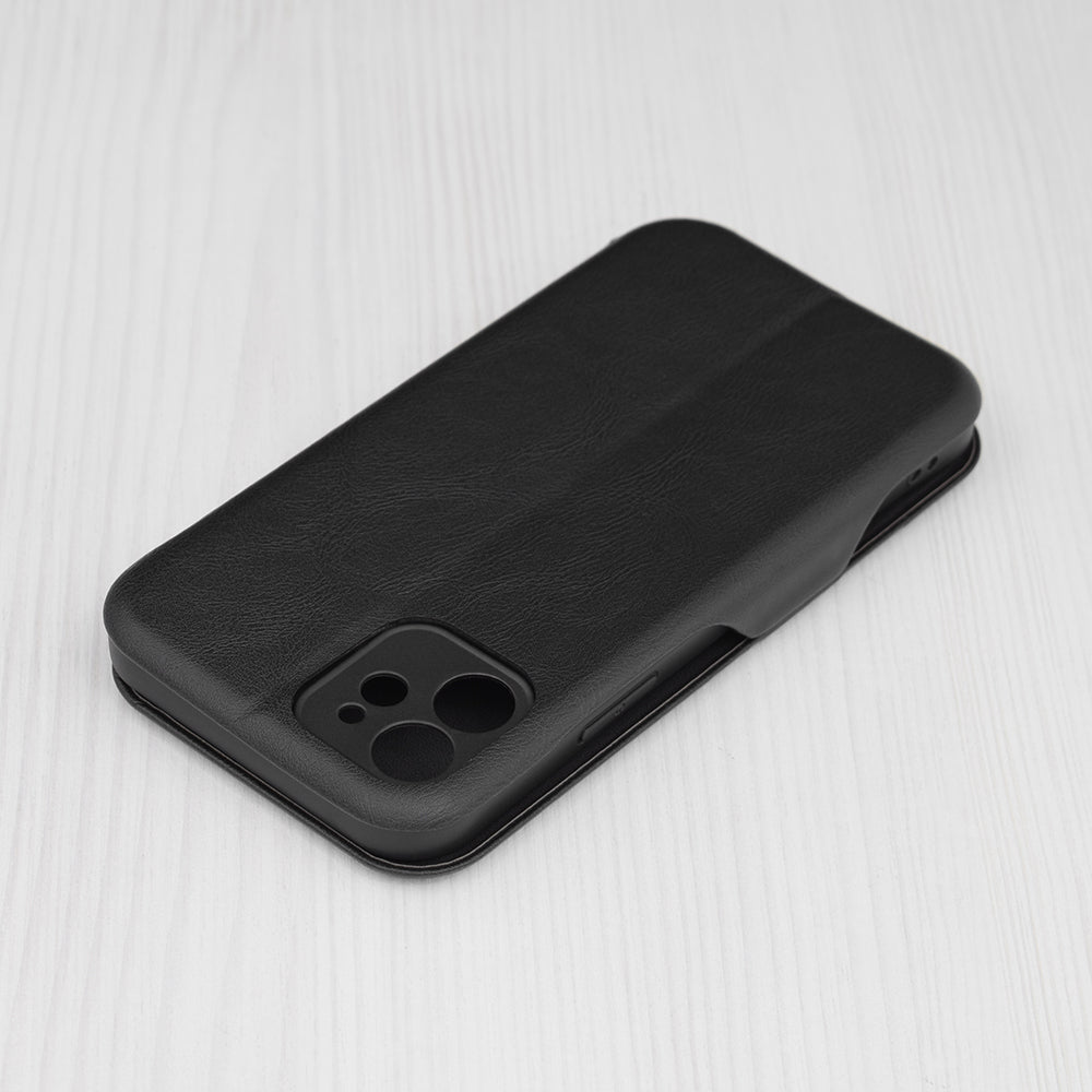 Husa de protectie Techsuit Safe Wallet Plus compatibila cu Apple iPhone 12, acoperire spate, negru