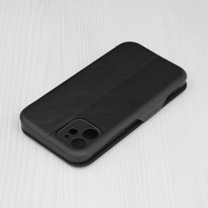 Husa de protectie Techsuit Safe Wallet Plus compatibila cu Apple iPhone 12, acoperire spate, negru
