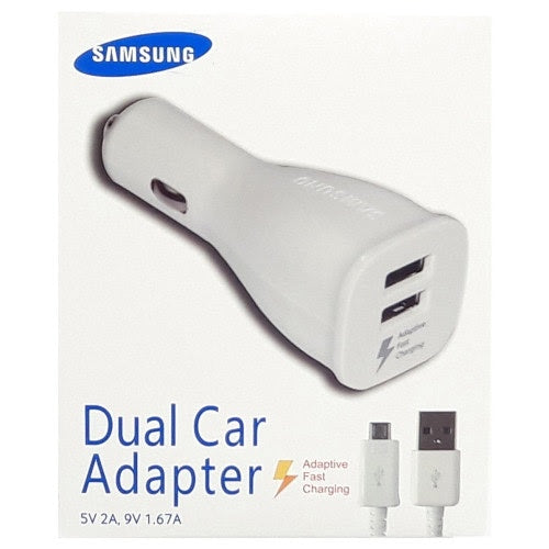 Incarcator Auto Original Fast Charge SAMSUNG LN920 + Cablu (Alb) Blister