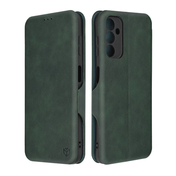 Husa de protectie Techsuit Safe Wallet Plus compatibila cu Samsung Galaxy A14 5G, acoperire spate, verde