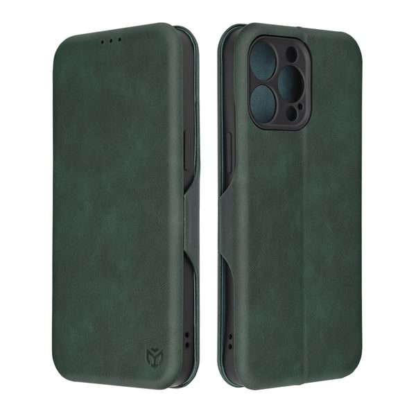 Husa de protectie Techsuit Safe Wallet Plus compatibila cu Apple iPhone 14 Pro Max, acoperire spate, verde