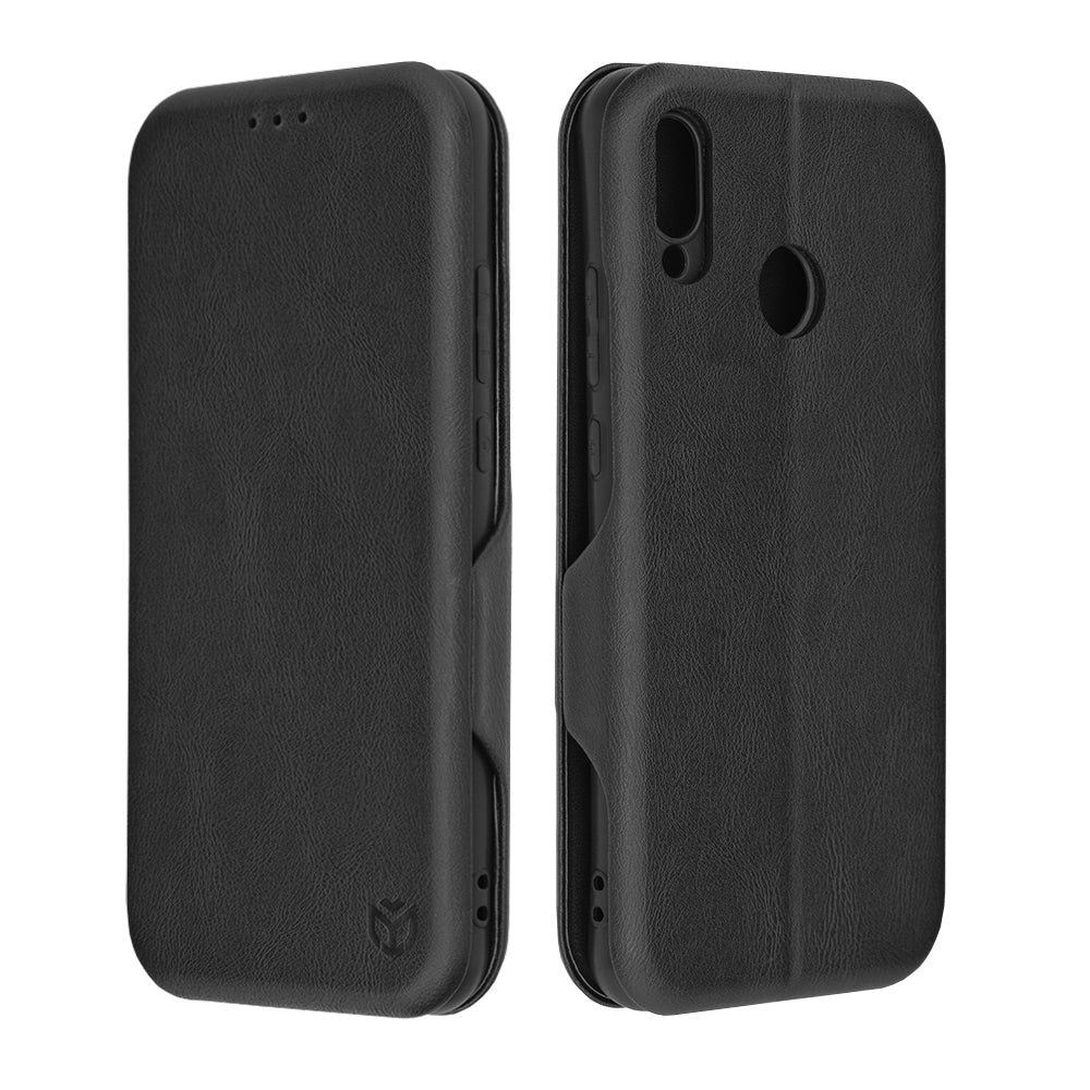 Husa de protectie Techsuit Safe Wallet Plus compatibila cu Huawei P20 Lite, acoperire spate, negru