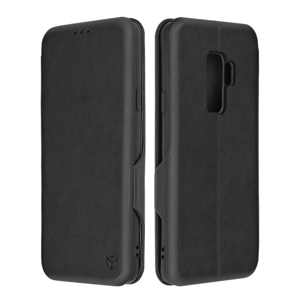 Husa de protectie Techsuit Safe Wallet Plus compatibila cu Samsung Galaxy S9 Plus, acoperire spate, negru