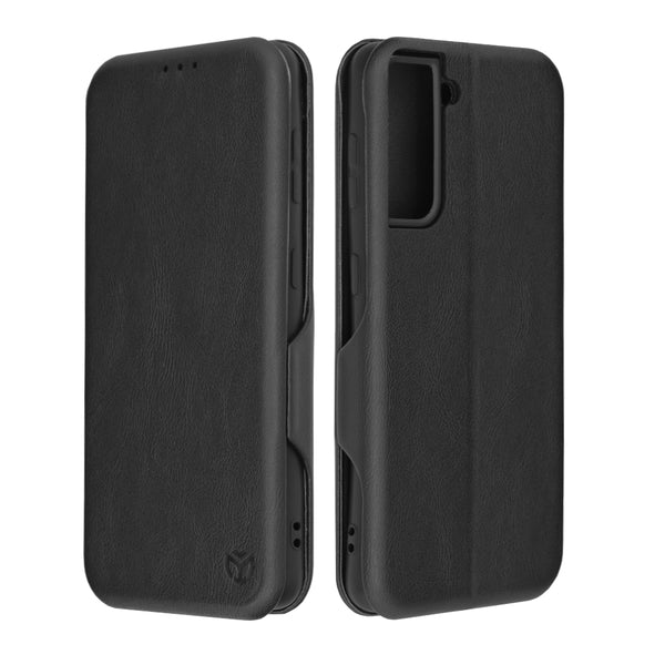 Husa de protectie Techsuit Safe Wallet Plus compatibila cu Samsung Galaxy S21 5G, acoperire spate, negru