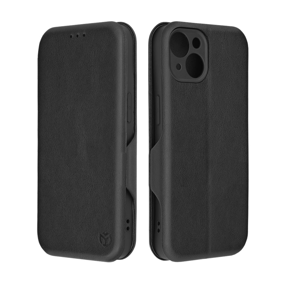 Husa de protectie Techsuit Safe Wallet Plus compatibila cu Apple iPhone 14, acoperire spate, negru