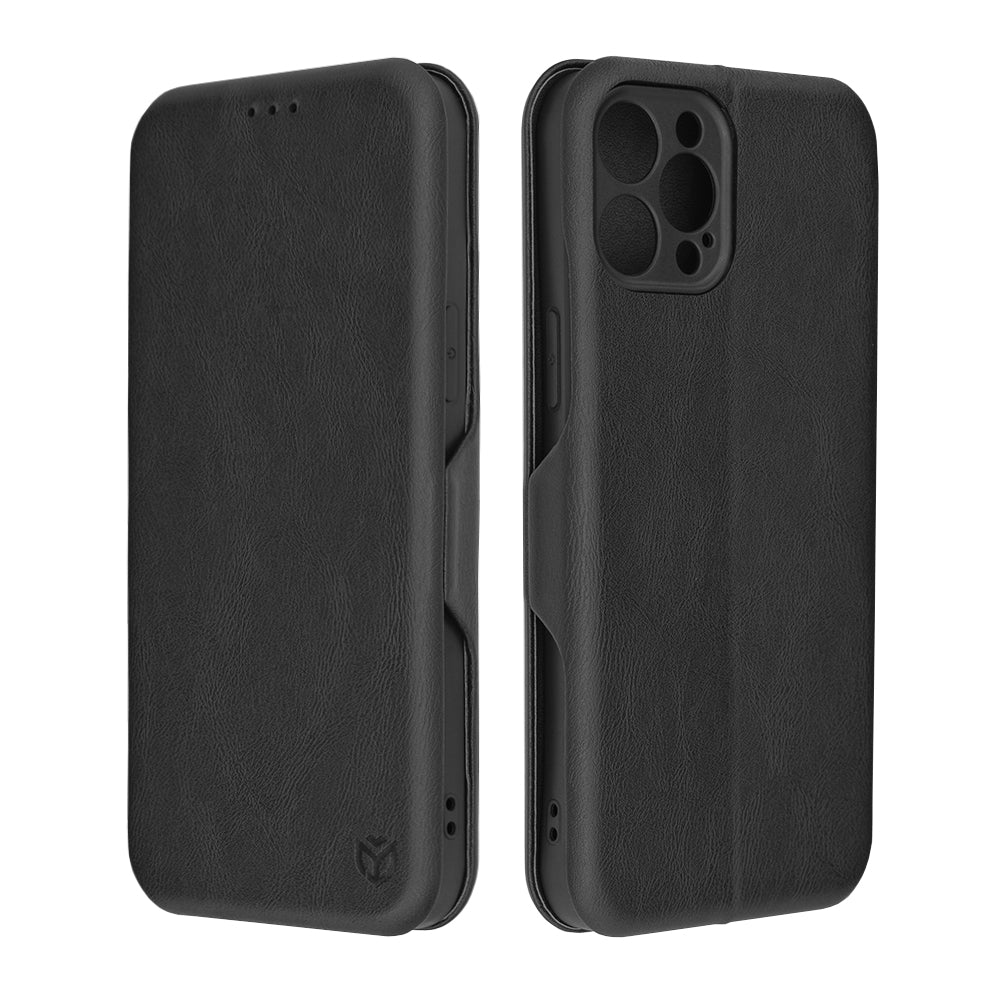 Husa de protectie Techsuit Safe Wallet Plus compatibila cu Apple iPhone 12 Pro Max, acoperire spate, negru