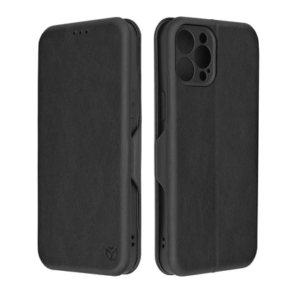 Husa de protectie Techsuit Safe Wallet Plus compatibila cu Apple iPhone 12 Pro Max, acoperire spate, negru